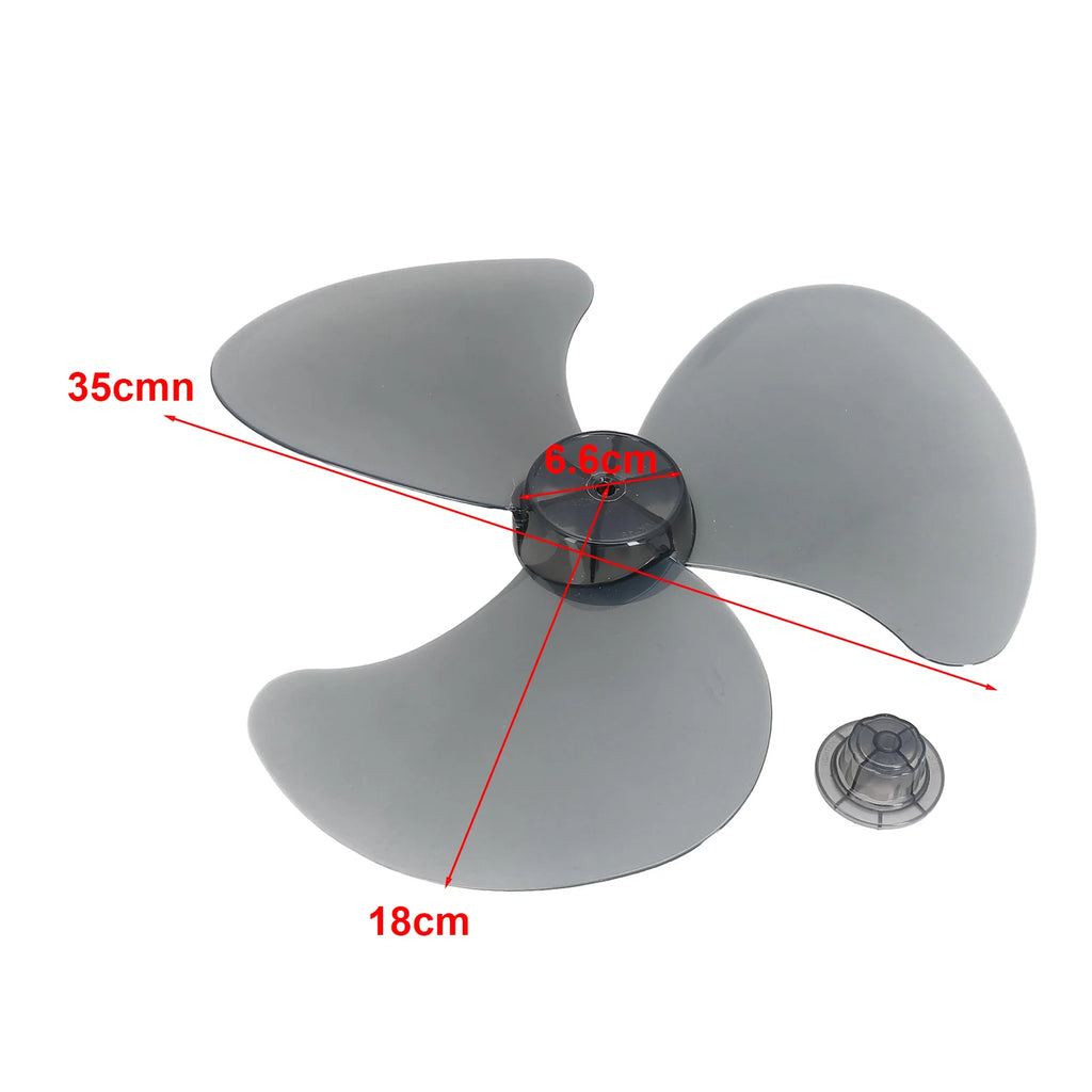 16Inch 3 Leaves Plastic Fan Blade With Nut Coverfor Standing Pedestal Floor Table Fanner Electric Fan Accessories Oasis Select