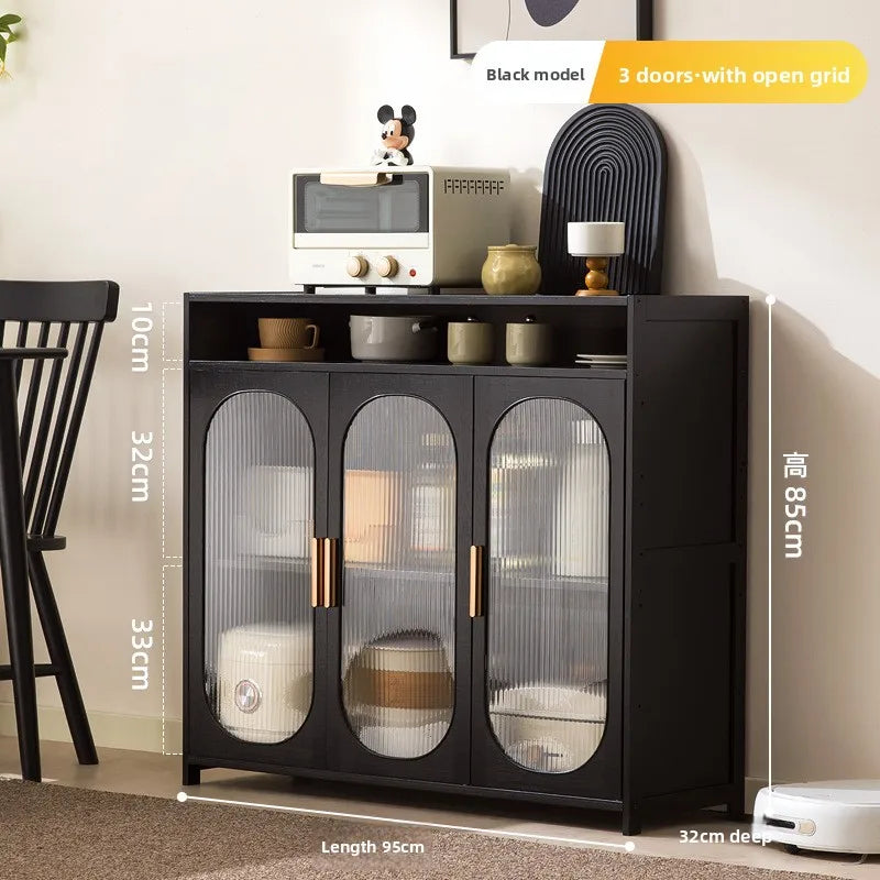 Tea Cabinet Living Room Against Wall Locker Storage Low Kitchen Shelf