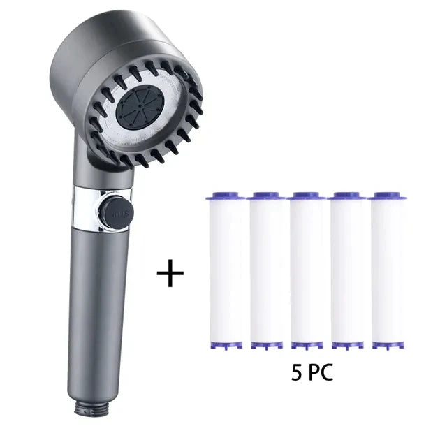 New 3 Modes Shower Head High Pressure Showerhead Portable Filter Rainfall Faucet Tap Bathroom Bath Home Innovative Accessories Oasis Select Shower And 5 Filters