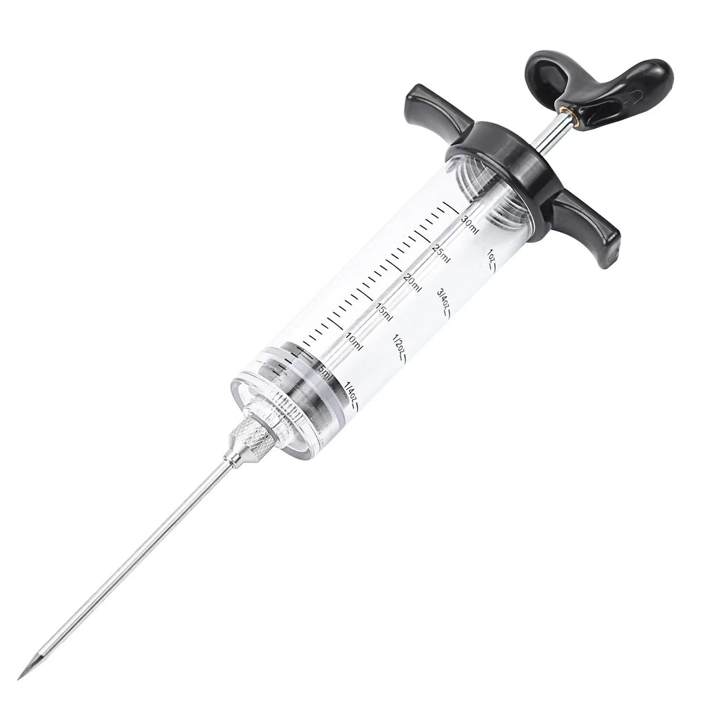 BBQ Meat Marinade Injector Syringe – Turkey & Chicken Flavor Marinade Injector Oasis Select Black One Size