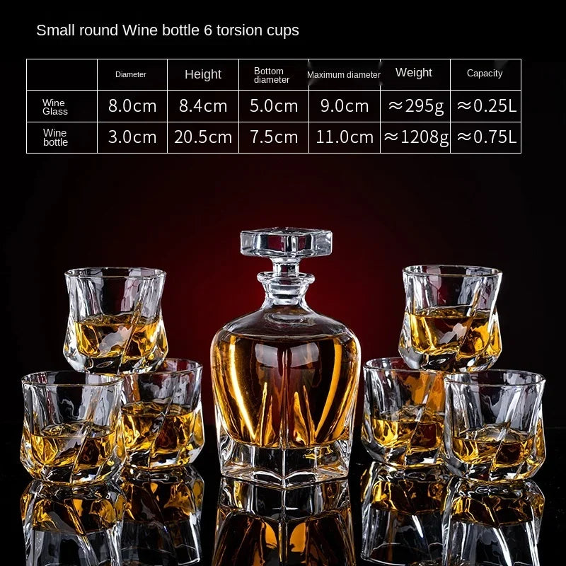 European Thickened Whiskey Glass Large Foreign Wine Crystal Bottle