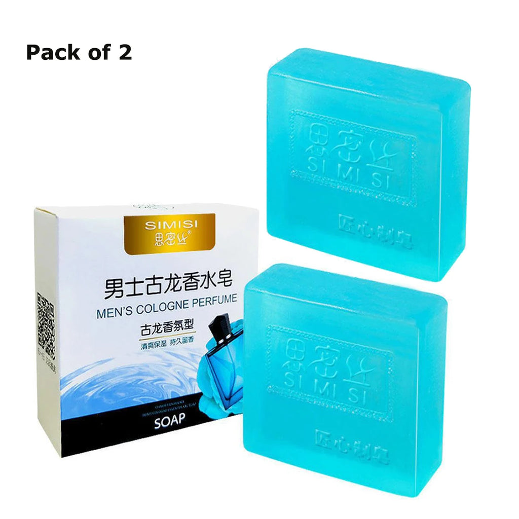 1/2PCS Men's Bar Soap Bath Body Bar Soap Handmade Natural Soap Bar Gentle Cleansing Moisturizing Exfoliating Refreshing Non-oily Oasis Select cologne- 2PCS