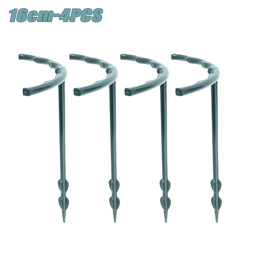 1-28PC Greenhouse Plant Support Stakes Semi Circle Hoops for Indoor Outdoor Flowers Vine Trellis and Garden Bed Plant Protection Oasis Select 16cm-4pcs As Shown