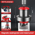 Anti Odor Sink Drain Pipe Adapter 5 in 1 Multifunctional Kitchen Basin Sewer Branch Sealing Ring Drainage Water Pipe Joint Oasis Select 1