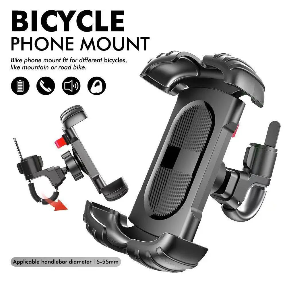 360° Bike & Motorcycle Phone Holder – Universal Non-Slip Mount