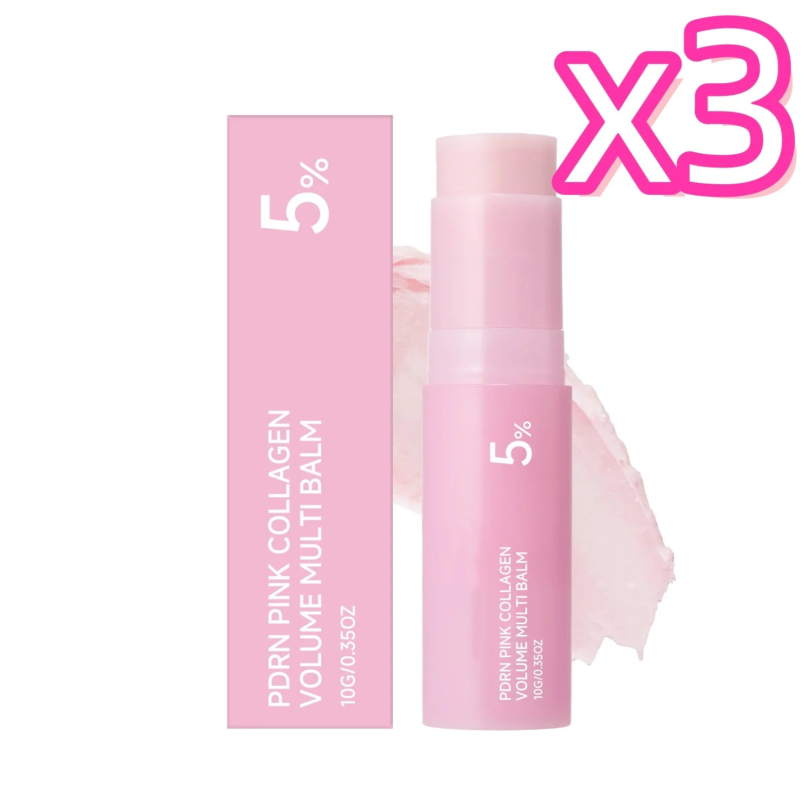 PDRN Collagen Multi Balm Stick – Firm, Hydrate & Brighten Collagen Balm Stick Oasis Select 10g Boxed x 3