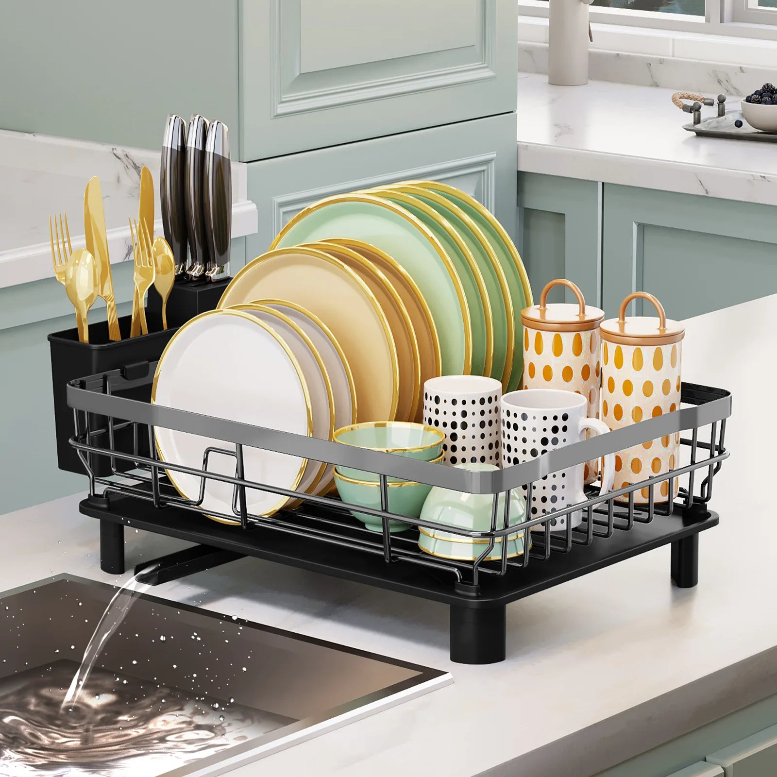 Kitchen Shelf Storage Artifact Multifunctional Dish Rack Drain Rack Dish Storage Dish Rack Oasis Select