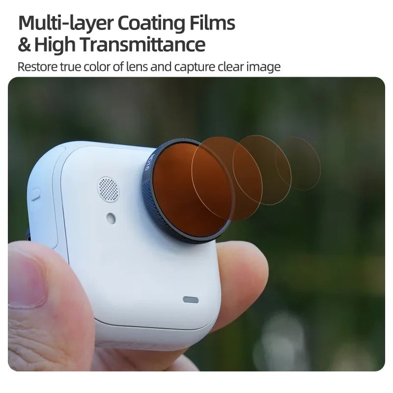 Insta360 GO Ultra Glass Filters – CPL, ND8–ND64, UV & Soft Black