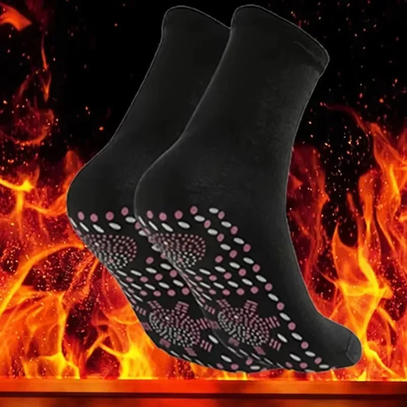 9/6/3/1Pairs Magnetic Socks Self Heating Therapy Magnetic Therapy Pain Relief Socks Woman Men Self-Heating Socks Oasis Select 1 pair-black