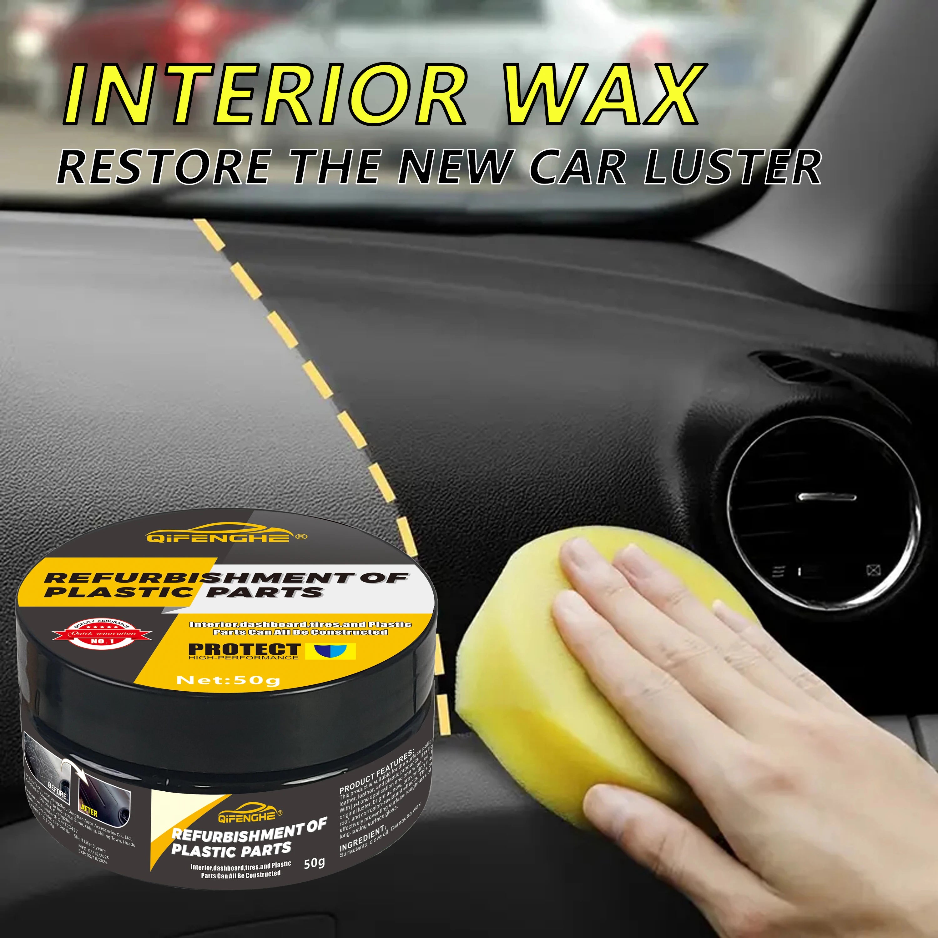 Car Restoration Wax – Nano Crystal Trim, Tire & Interior Shine