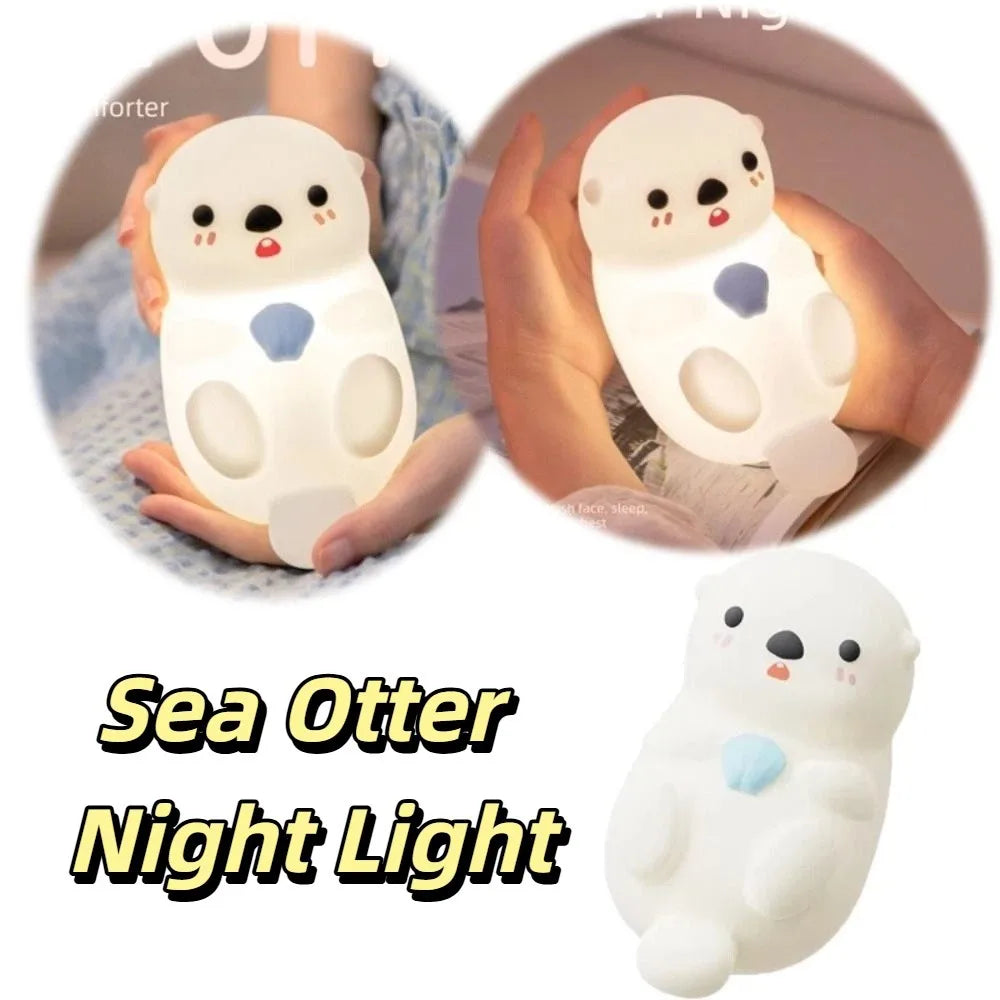 Cute Otter Night Light – USB Rechargeable Touch & Timer Lamp Night Light Lamp Oasis Select