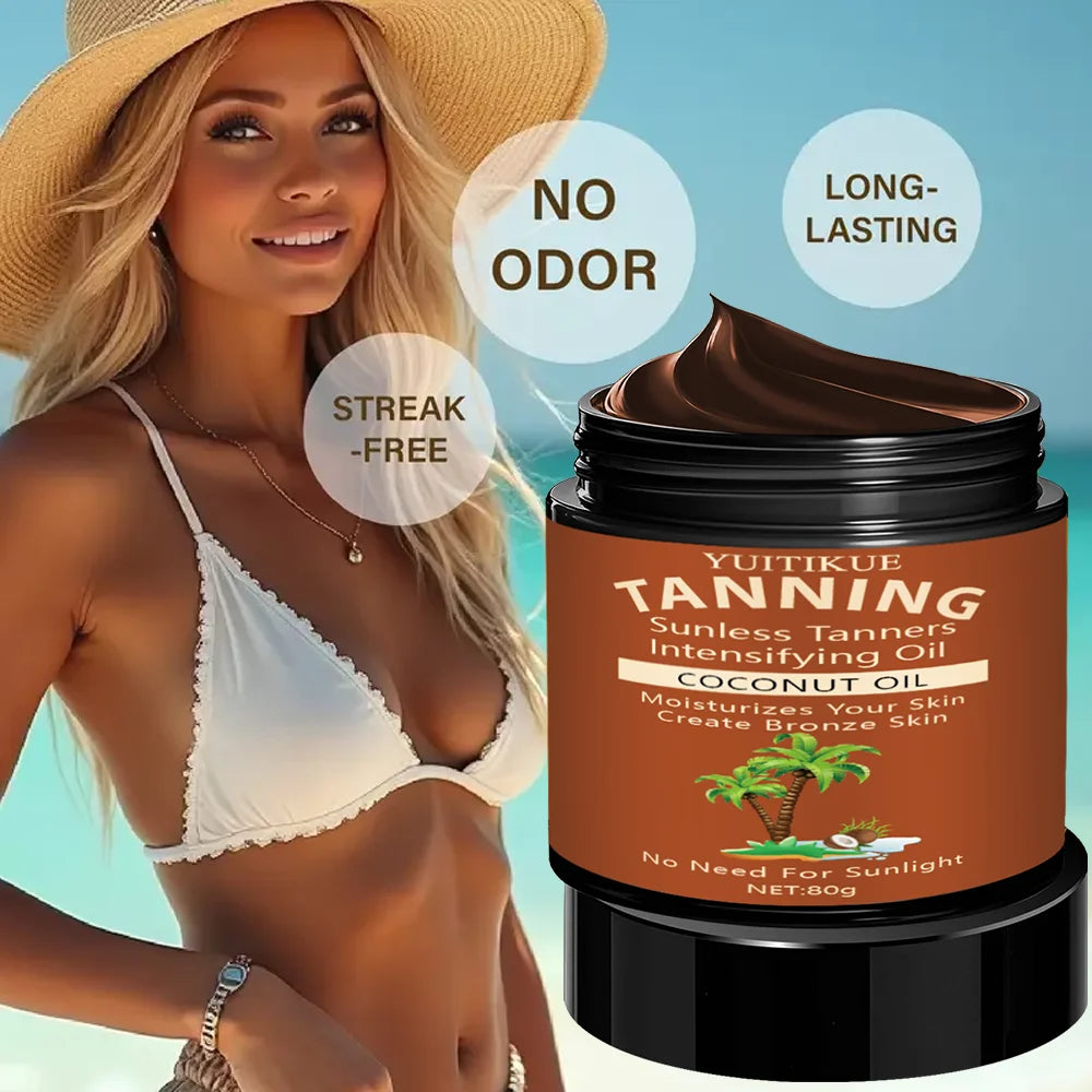 Summer Skin Self Tanning Cream Sunless Self Tanner For Face Body For Natural Glow Body Bronzer Easy Use Bronzing Lotion 80g Oasis Select