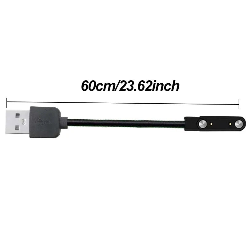 Magnetic USB Charger Cable for K22 Smartwatch – 2-Pin 60cm Smartwatch Charger Cable Oasis Select