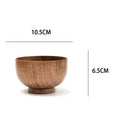 Japanese Style Wooden Bowl Jujube Wooden Bowl Round Large Soup Bowl Creative Children's Rice Bowl Tableware Oasis Select B