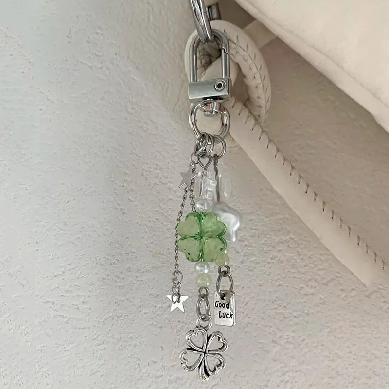Transparent Keychain Cute Wind Chime Pendant Keyring Mobile Phone Lanyard Kawaii Bag Decorative Accessories Home Decorations Oasis Select A3