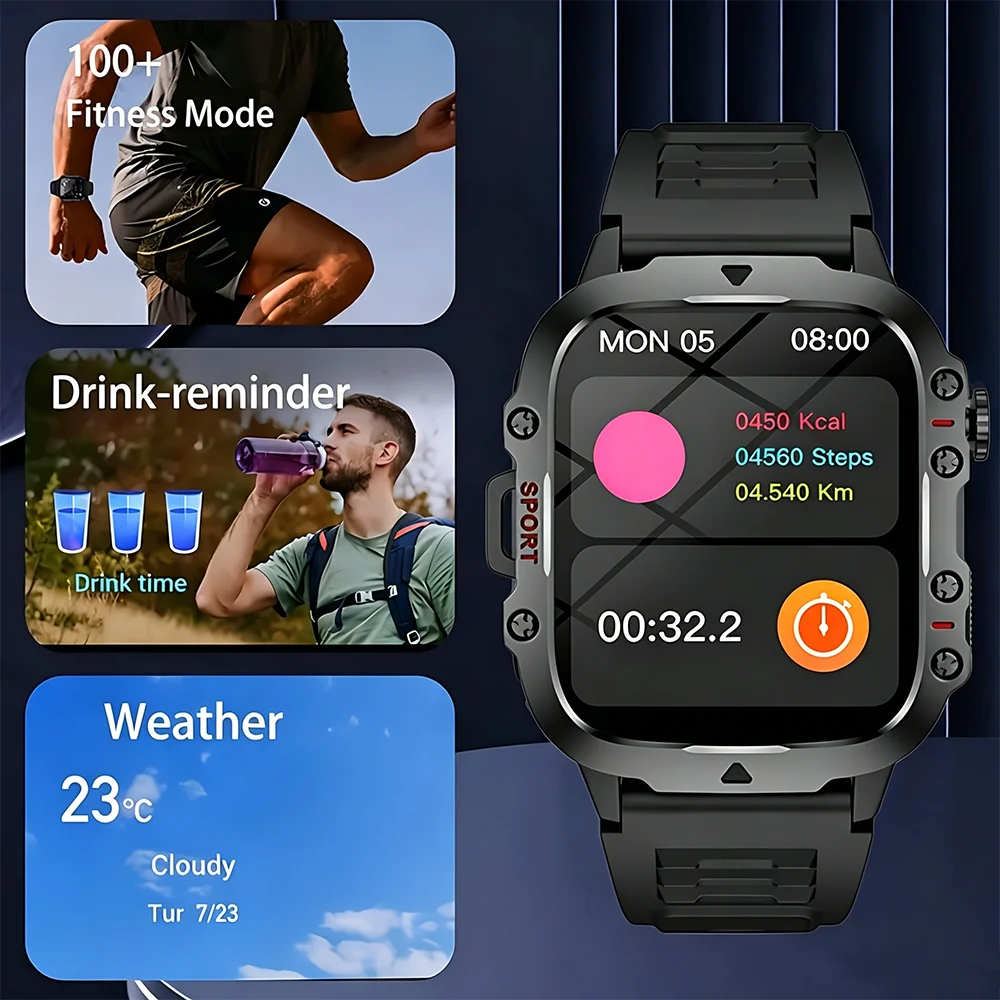 ERUN Smartwatch | Bluetooth Calling, Sports Modes & Step Tracker