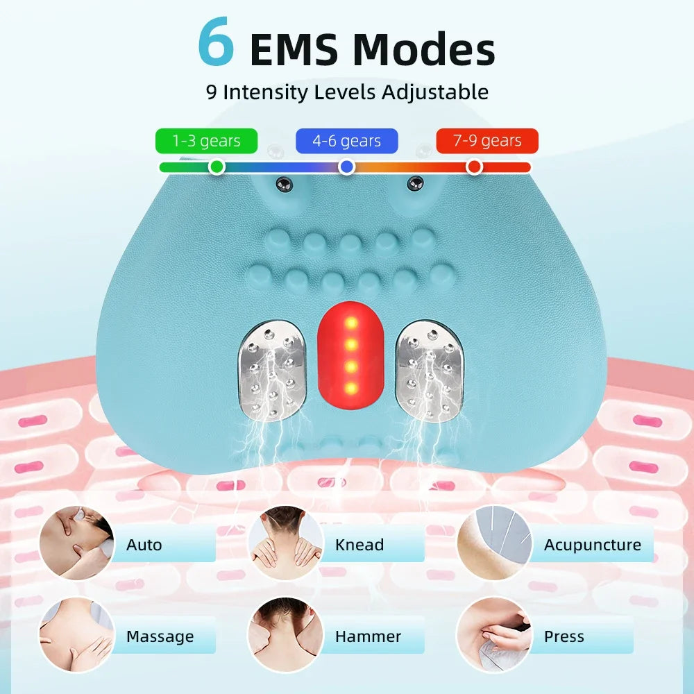 Electric Neck Shoulder Massager – Heat, EMS & Red Light, 6 Modes