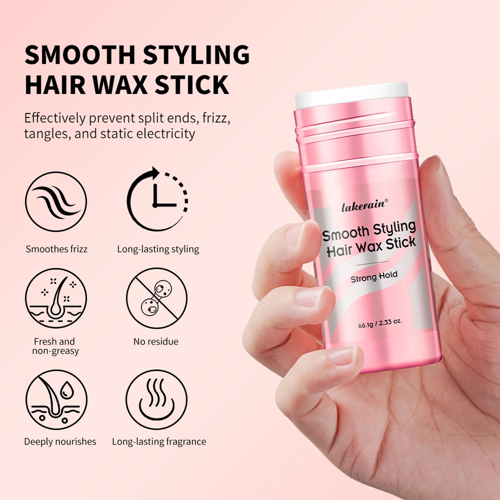 Hair Styling Wax for Women Anti Frizz Smoothing Professional Pomade Hair Mud Control Messy Hairs Wax Rod Oasis Select