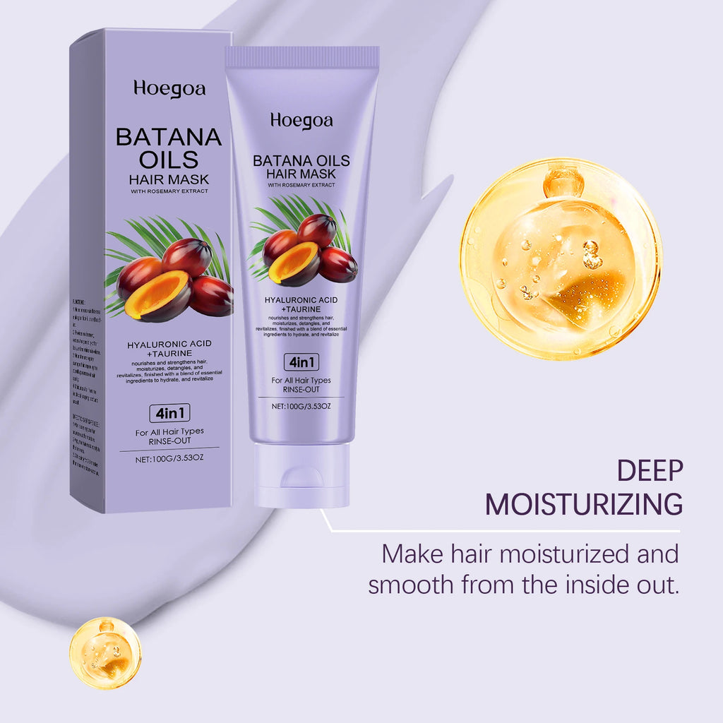 Batana Oil Hair Mask Straightening Hair Anti Loss Deep Nourish Smoothing Repair Damaged Split Hair Growth Dense Hair Conditioner Oasis Select