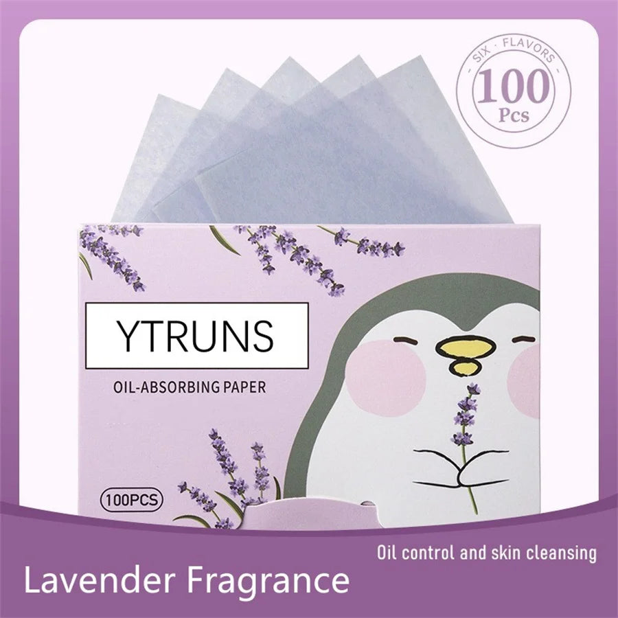 Oil Blotting Sheets 100pcs – Green Tea, Rose & Bamboo Charcoal