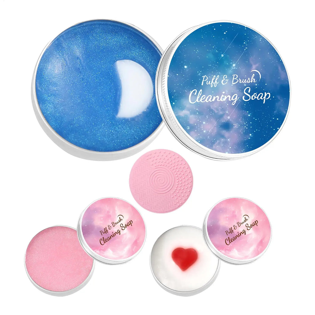 Makeup Brush Cleaner Soap With Silicone Mat Deeply Cleans Soap Makeup Sponges Cosmetic Cleaner Makeup Brush Cleaner tools Oasis Select