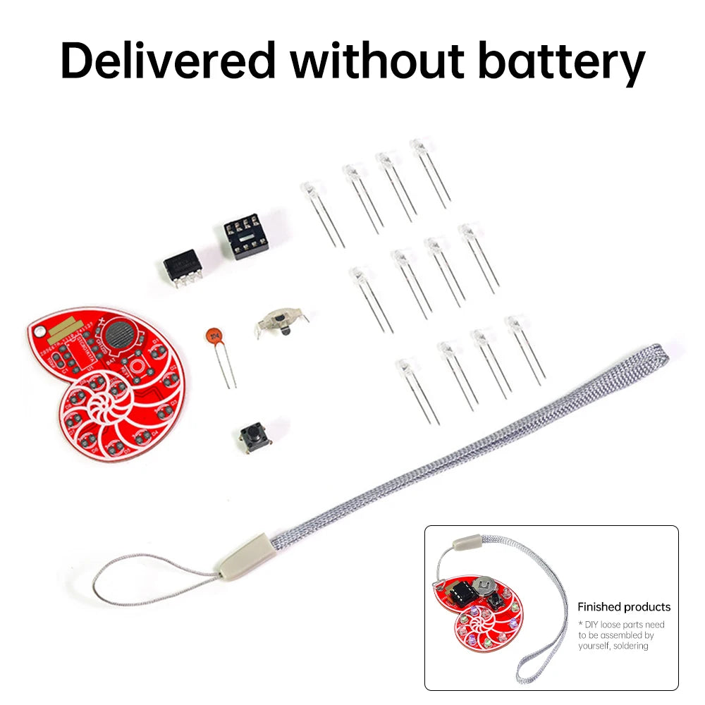 Soldering Learning Kit LED Seashell SMD SMT DIY Electronic Kit for Soldering Practice Learning Light Accessories Oasis Select No Batter
