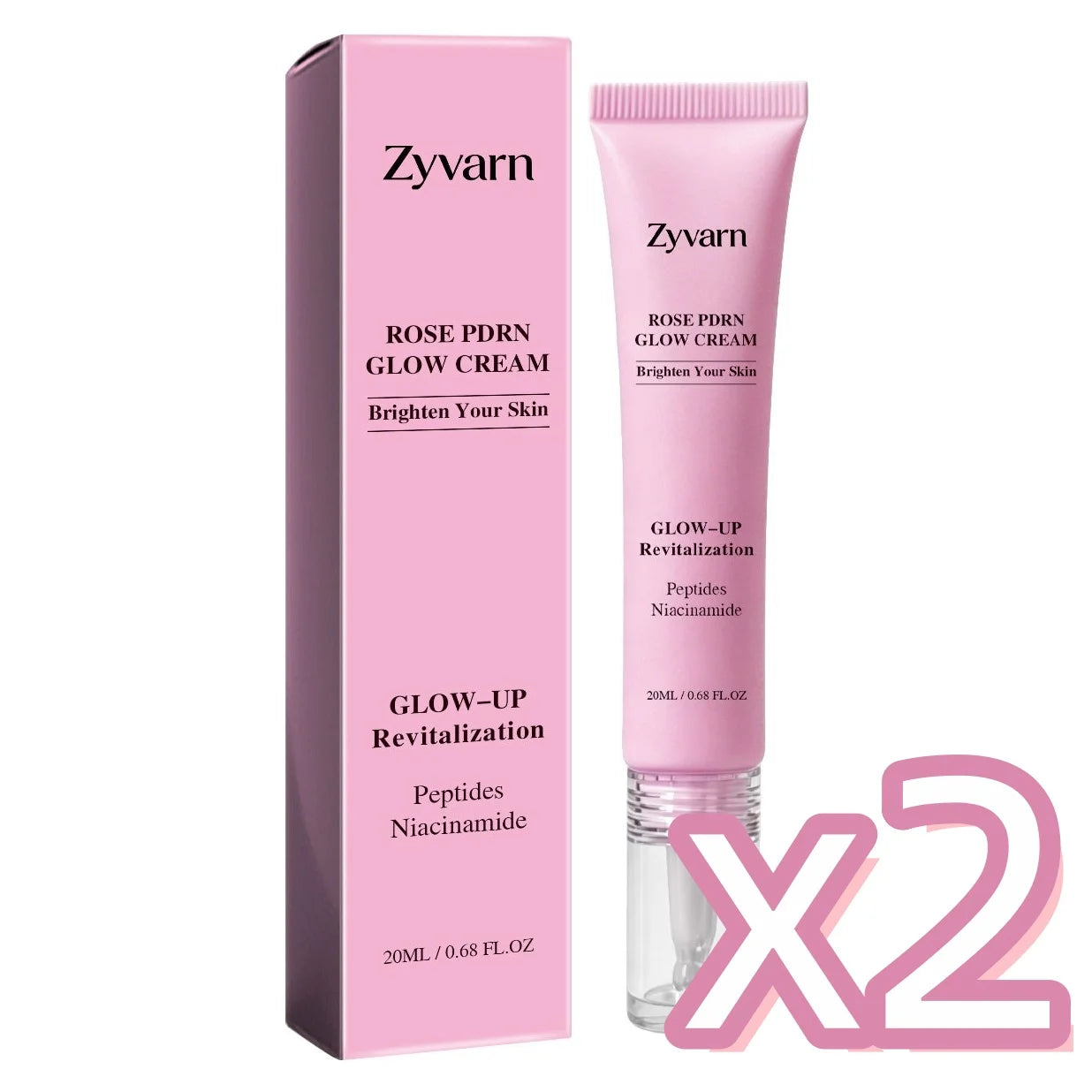 Pure Rose PDRN Glow Boost Cream Rejuvenating Long-lasting Hydration for Natural Radiant Skin Nicotinamide & Peptide Facial Cream Oasis Select 20g Boxed x 2