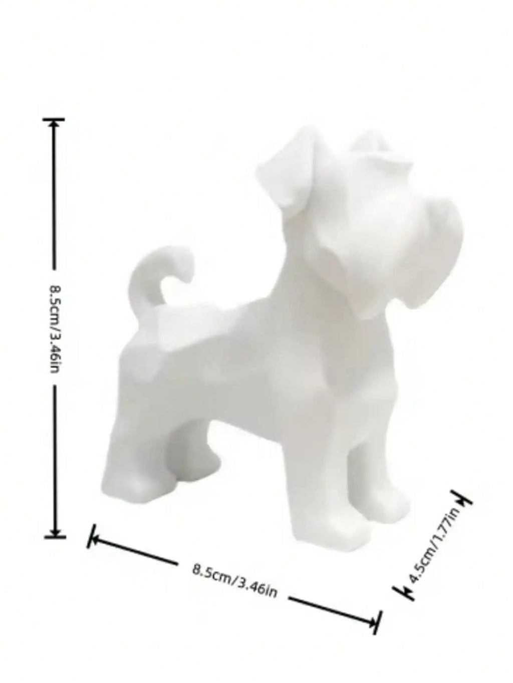 Schnauzer Dogs Figurines Resin Dogs Statue Minimalist desktop Ornaments Home Decoration for Living Room Bedroom Office Pets Gift Oasis Select WHITE