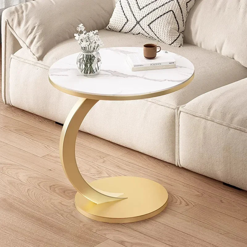 Coffee table marble side table sofa side table balcony small round table bedside table creative corner table small table Oasis Select