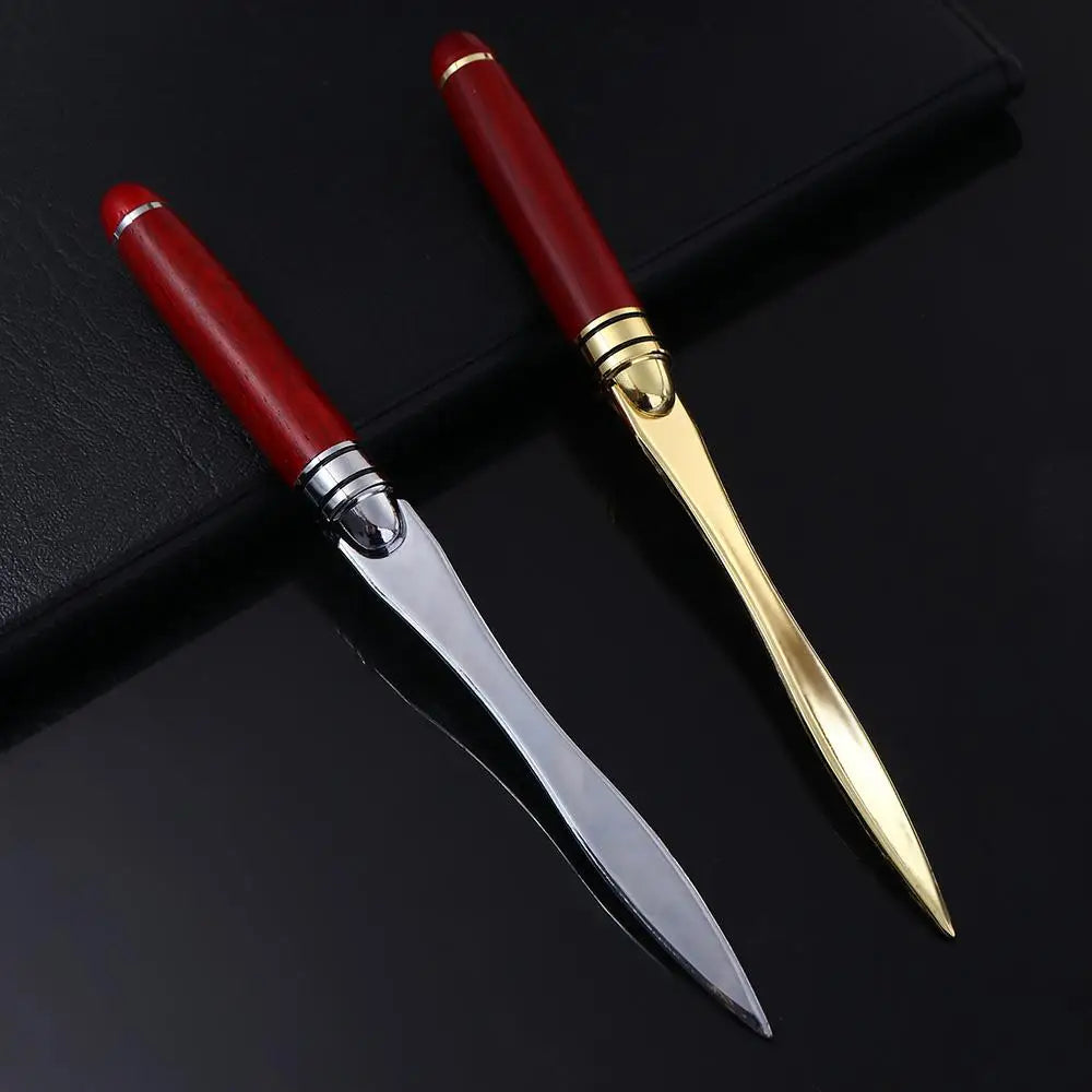 Vintage European Style Letter Opener Wooden Handle Express Envelopes Document Opener Cut Paper Tool Office Supplies Stationary Oasis Select