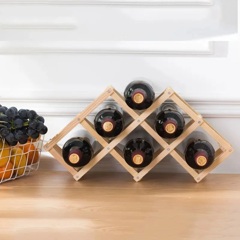 Wooden Wine Rack Wine Holders Kitchen Assembled Display Stand Organizer Bar Storage Bar Wine Cabinet Wine Bottle Display Rack Oasis Select
