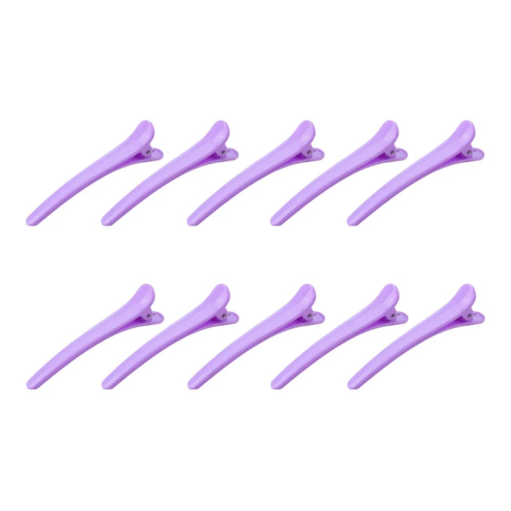 10Pcs/Set Plastic Edge Clip Hairpin Accessories Plus Size 8CM Fish Beak Clip Hair and Duck Beak Clip Hairpin Hair Styling Tools Oasis Select Purple