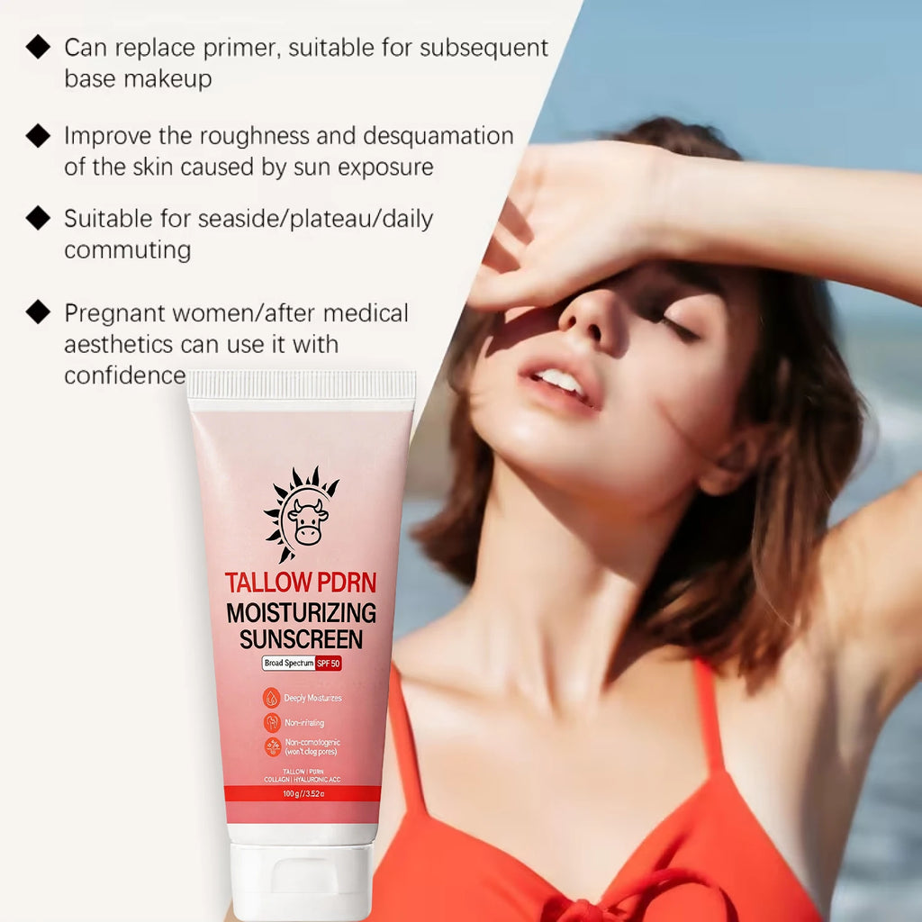 SPF 50 Sunscreen – Tallow PDRN, Collagen, Sensitive Skin SPF Sunscreen Cream Oasis Select