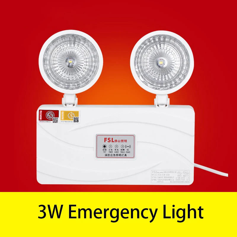 SHINEKNOT LED Double Head Rechargeable Emergency Light 200-240V