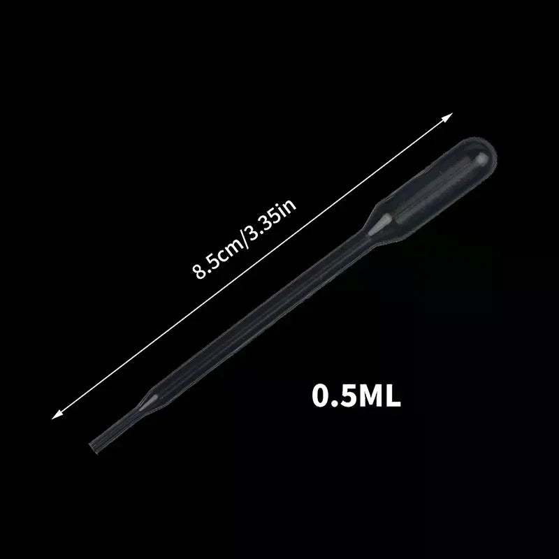 100Pcs 0.5ML Plastic Disposable Pipettes Squeeze Transfer Pipettes Dropper For Silicone Mold UV Epoxy Resin Jewelry Making Oasis Select