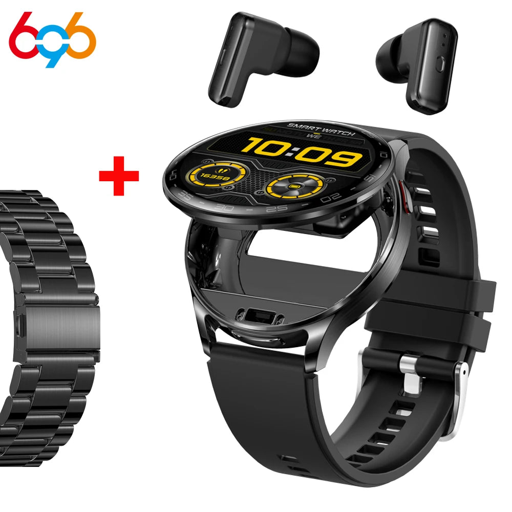1.39" Women Smartwatch Men 2 In 1 TWS Headset Smart Watch Sport Fitness Heart Rate Health Watches Noise Reduction Earphone Music Oasis Select BKBKS a BK3M