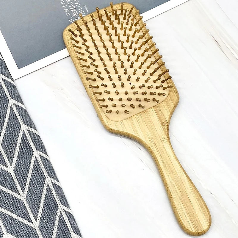 Bamboo Air Cushion Paddle Comb – Smooth & Tangle-Free Hair Bamboo Paddle Comb Oasis Select