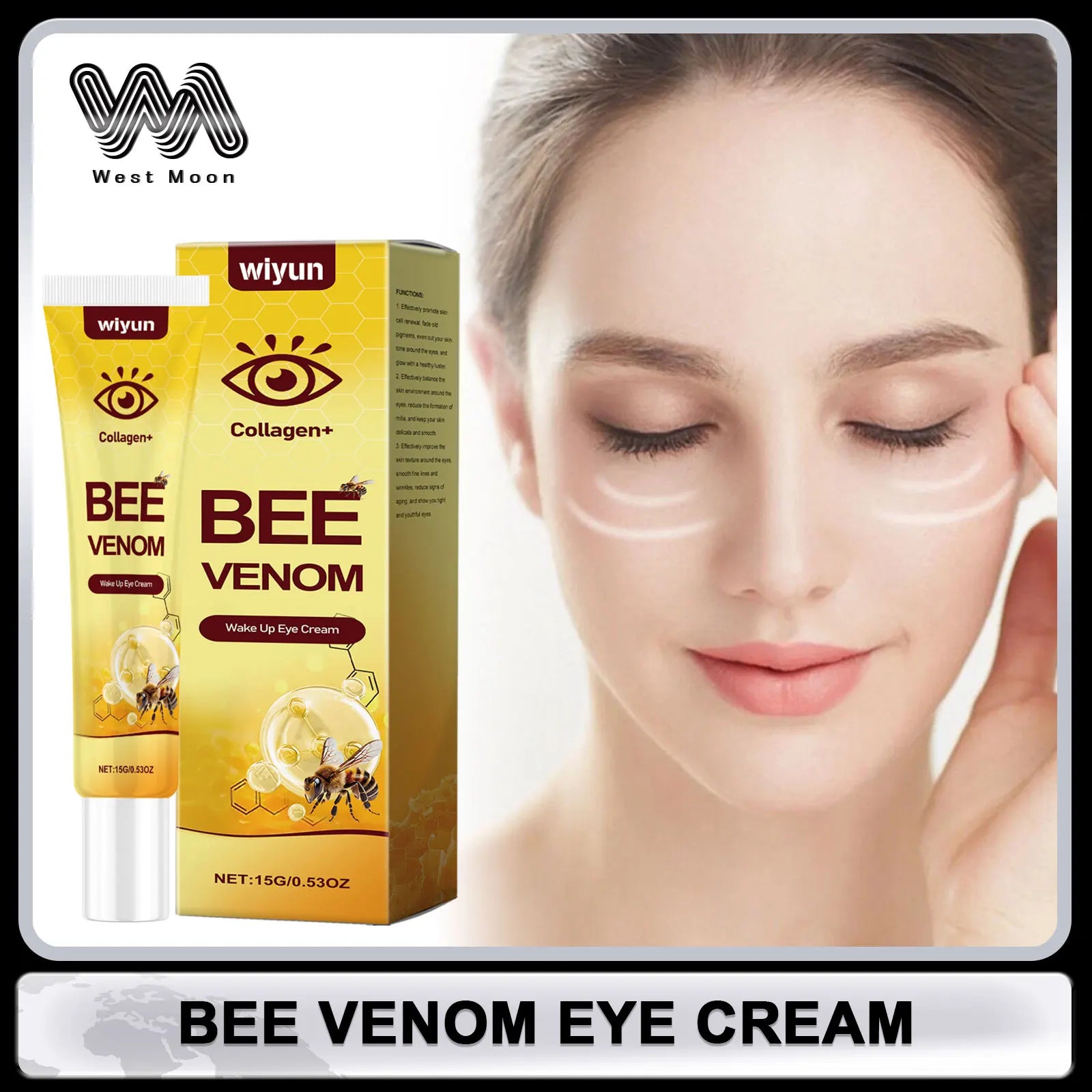 Bee Venom Eye Cream Remove Dark Circles Lightening Anti Eye Bag Puffiness Firming Skin Fade Fine Lines Nourish Lifting Skincare Oasis Select Default Title
