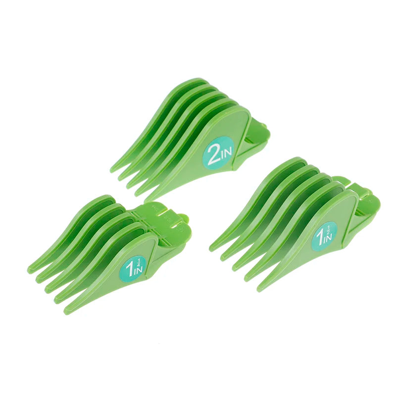 3pcs Large Limit Comb 32mm 38mm 51mm For Hair Clipper Guards Barber Shop Cutting Guide Combs Electric Clippers Accessory Oasis Select Green