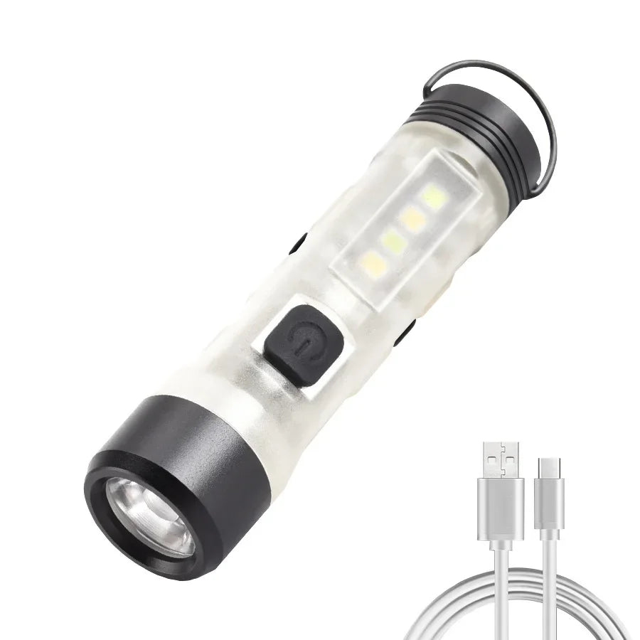 ZHIYU S11 Mini Keychain Flashlight – 400LM, USB-C, Magnetic