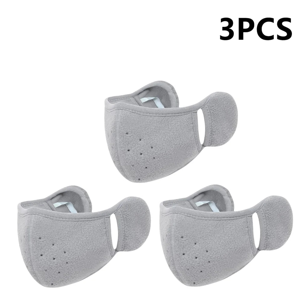 Winter Fleece Earmuffs & Windproof Face Mask – Unisex 1/2/3 Pcs