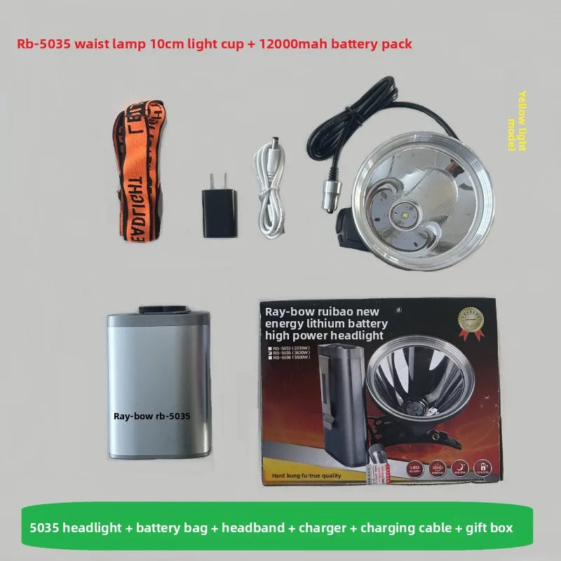 SHINEKNOT 30W Rechargeable LED Headlamp | 500m Beam, 20Hr