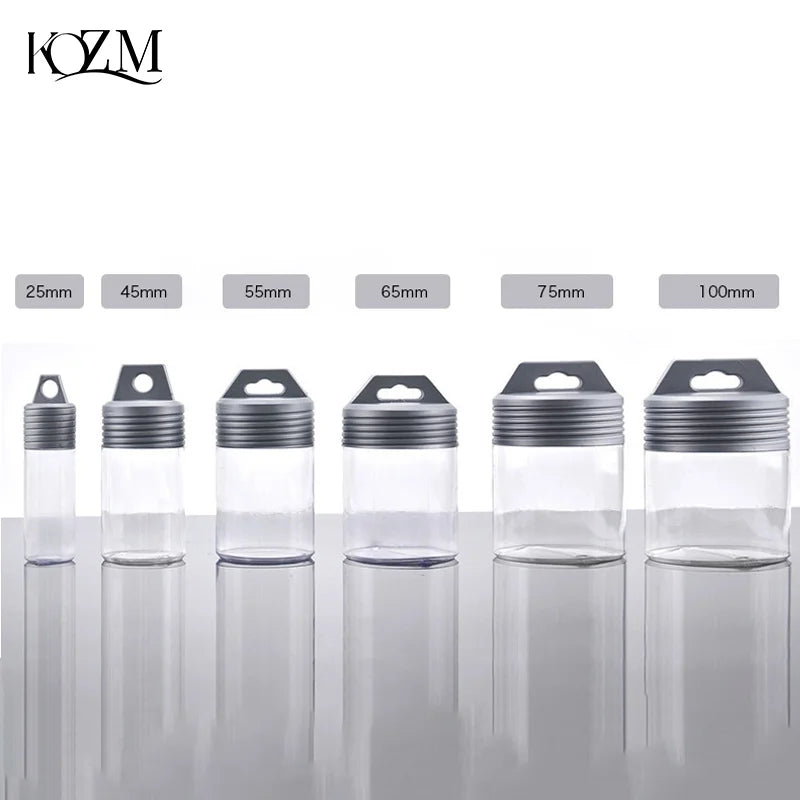 Modular Transparent Plastic Storage Bottles for Small Parts