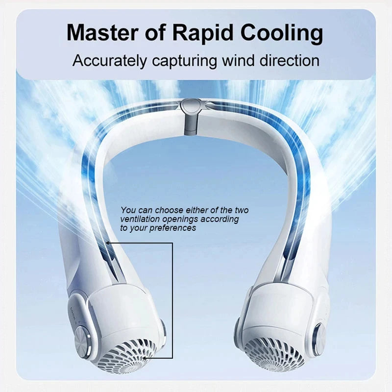 URGGU Bladeless Neck Fan USB Rechargeable Turbine Cooling