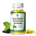 Lukaree Organic Oregano Oil Capsule with Black Seed Oil, Ultra-Concentrated 99%,for Immune, Respiratory,Digestive & Antioxidant Oasis Select 180pcs 3bottles United States