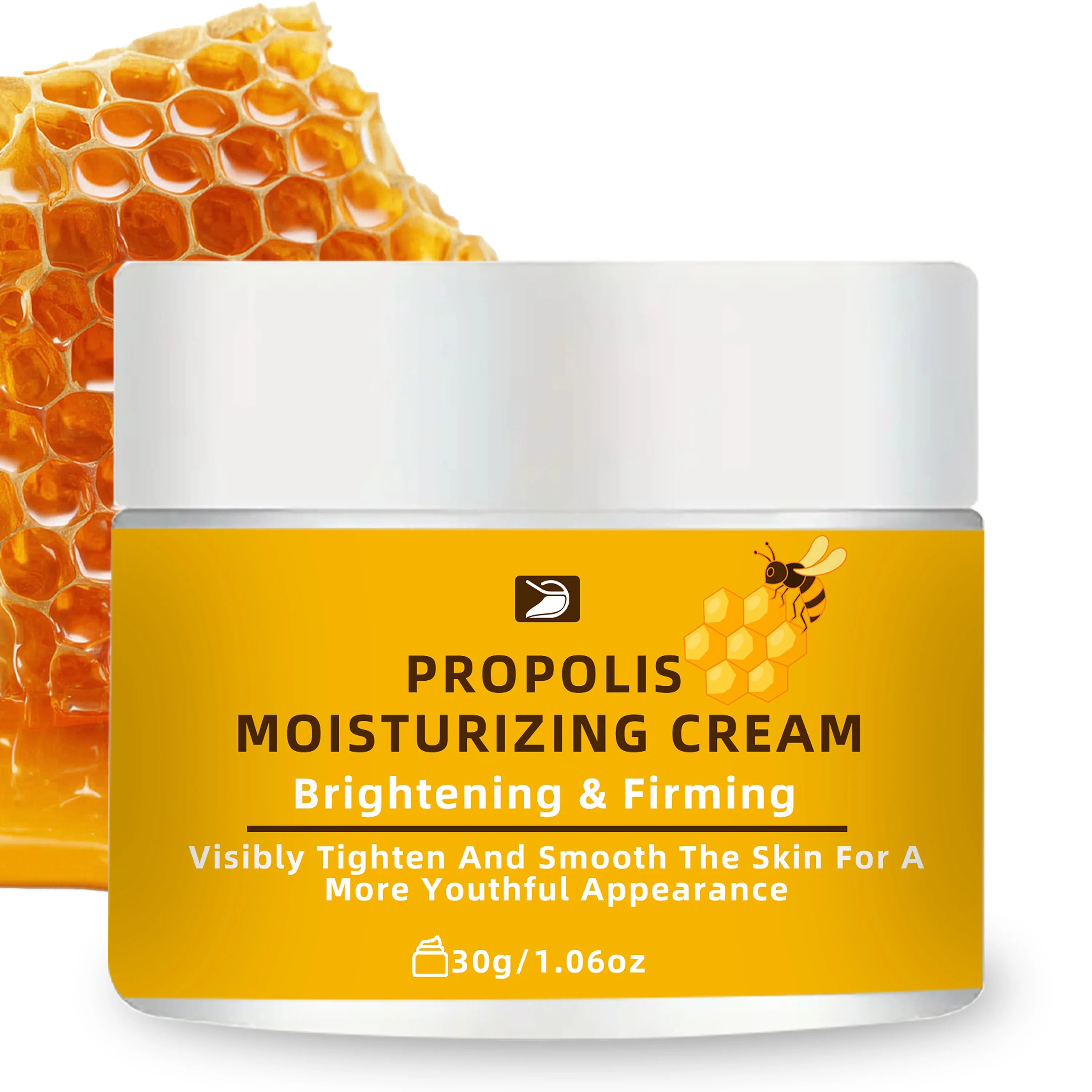Propolis Cream with Honey & Collagen - Deep Hydration, Firming & Even Tone Face & Body Moisturizer | All Skin Types | 30g/1.76oz Oasis Select