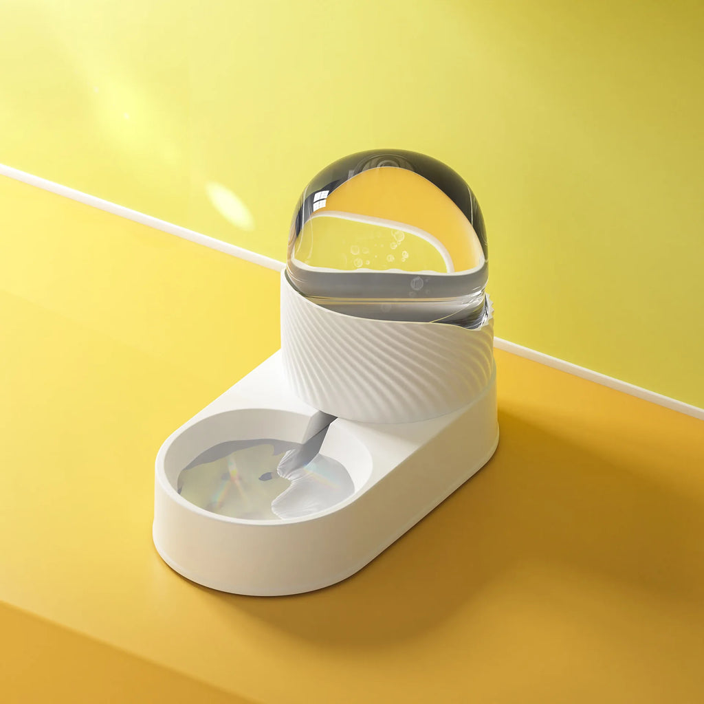 2000ML Pet Water Dispenser Cat Automatic Feeder Drinking Cat Water Dispenser Dog Cat Bowl Dog Bowl Combination Pet Supplies Oasis Select white water