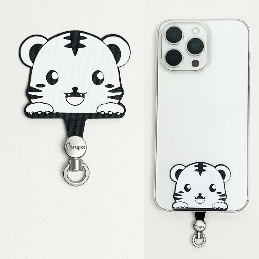 Cartoon Panda Phone Tether Tab Safety Connecter 360 Rotatable Mobile Phone Gasket Detachable Metal Ring Cellphone Lanyard Patch Oasis Select