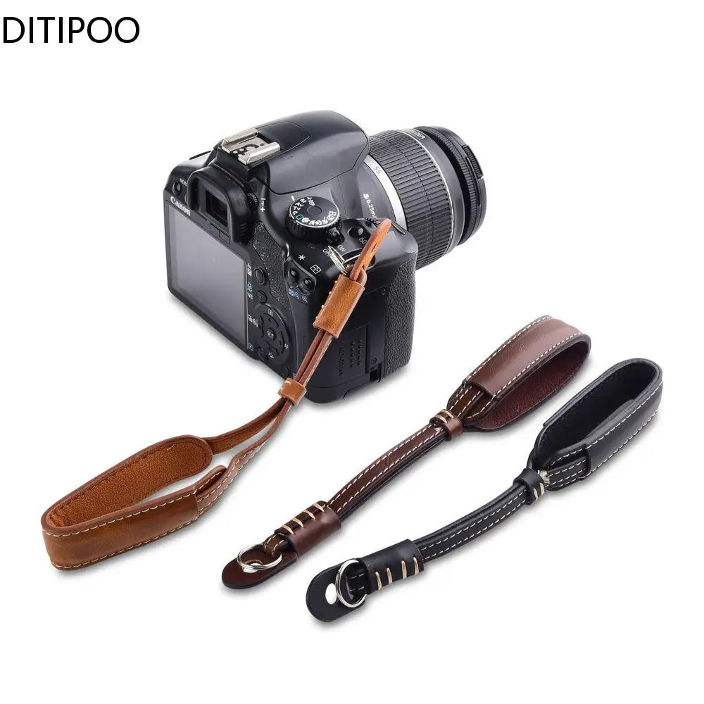 DSLR Camera Wrist Hand Strap PU Leather Lanyard for Digital Camera Black Brown Coffee Retro Camera Wrist Strap Oasis Select