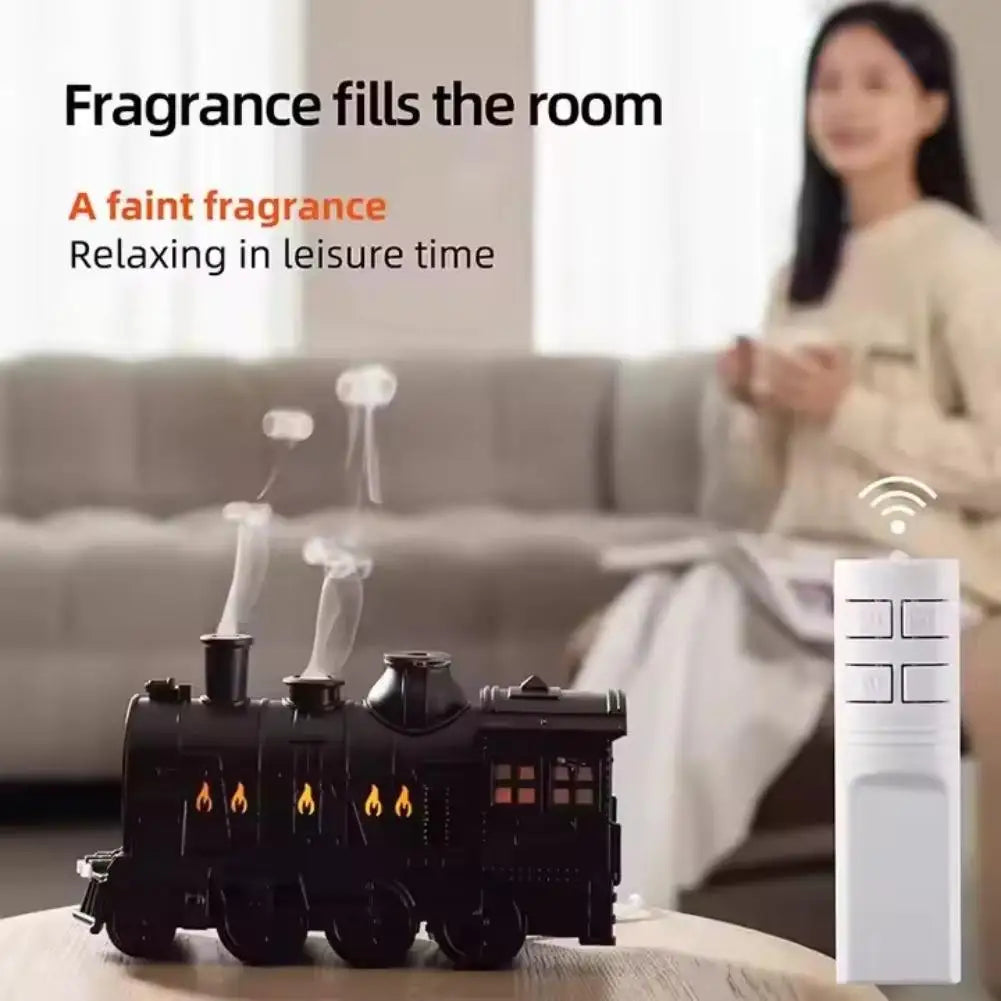 NEW Mini Train Shape Essential Oil Diffuser with Light Cool Mist Air Humidifier Aromatherapy Diffuser for Home Office Bedroom Oasis Select